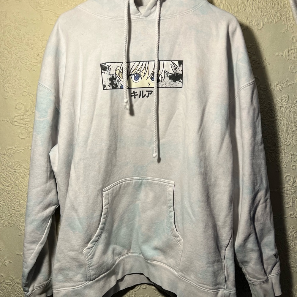 Anime Graphic White Hoodie